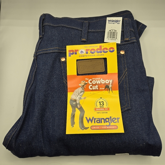 NWT Wrangler Men's 13MWZ Cowboy Cut Original Fit Jeans, 36 x 30, 38 x 30 - Picture 5 of 16